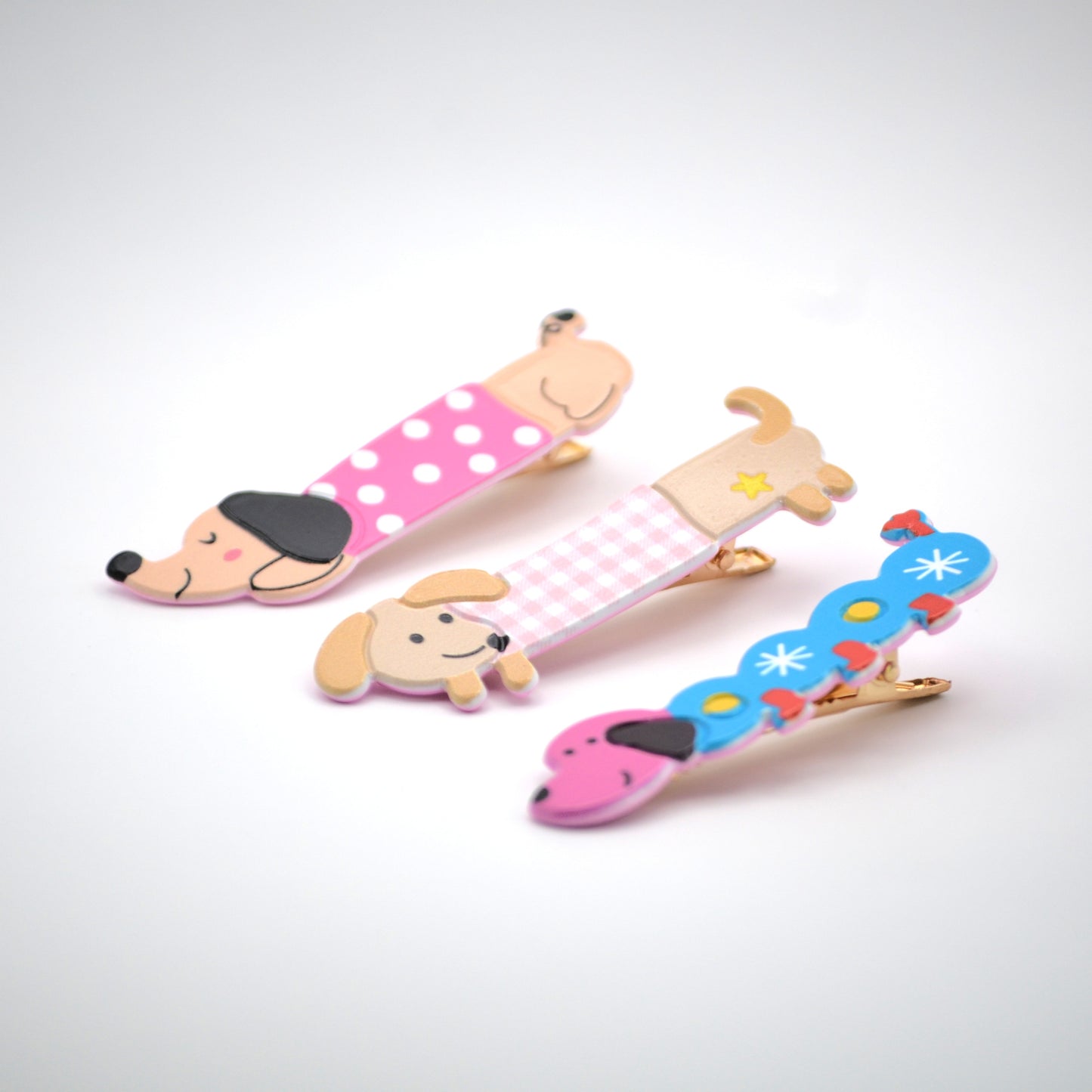 Cute Puppy Dog Hair Clips (Set of 3) – premium kids accessory by Dew & Dove