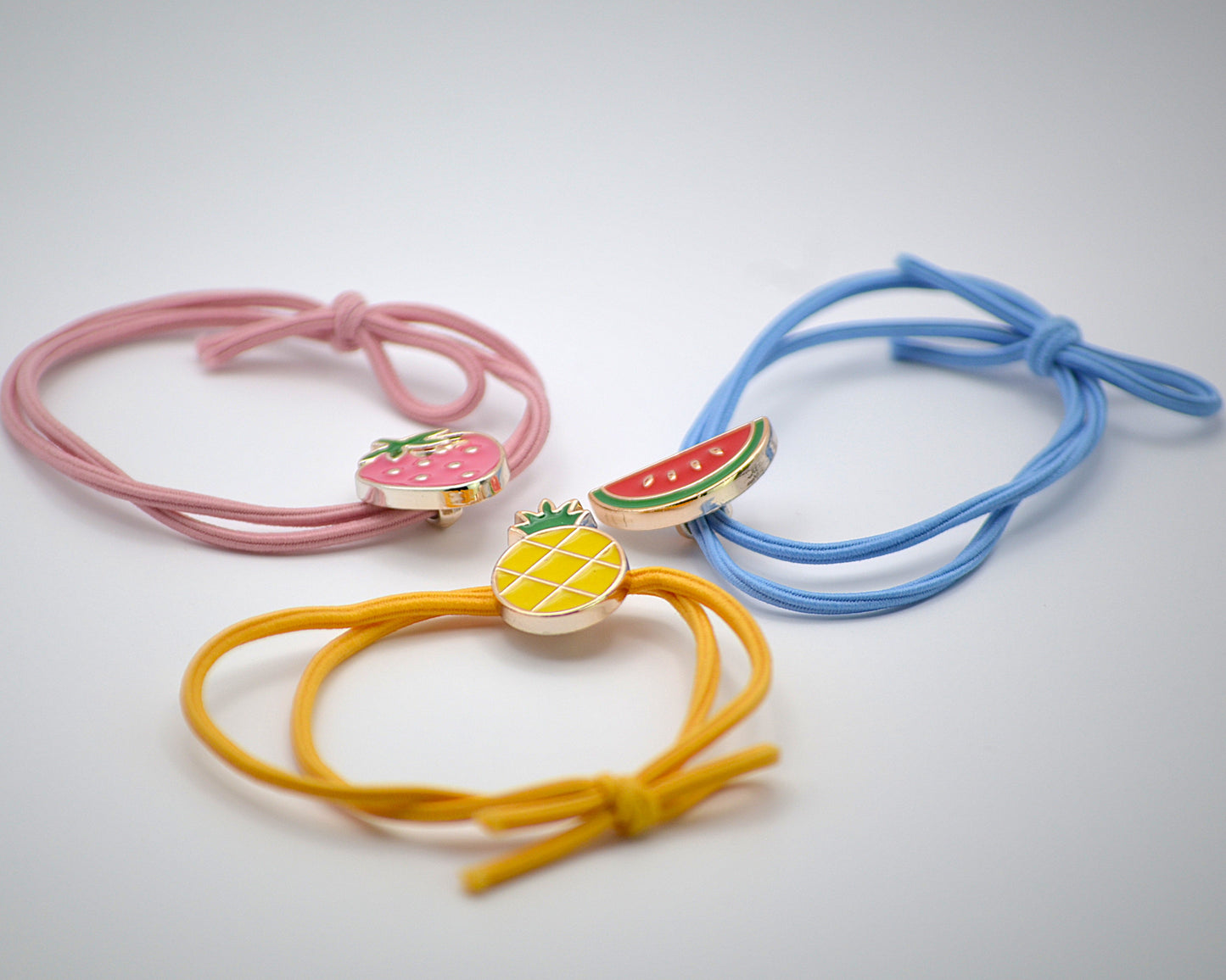Fruity Hair Ties (Set of 3) – premium kids accessory by Dew & Dove
