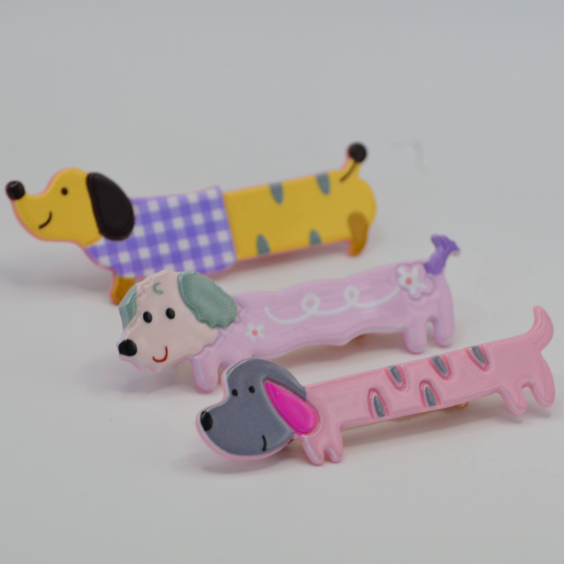 Cute Puppy Dog Hair Clips (Set of 3) – premium kids accessory by Dew & Dove