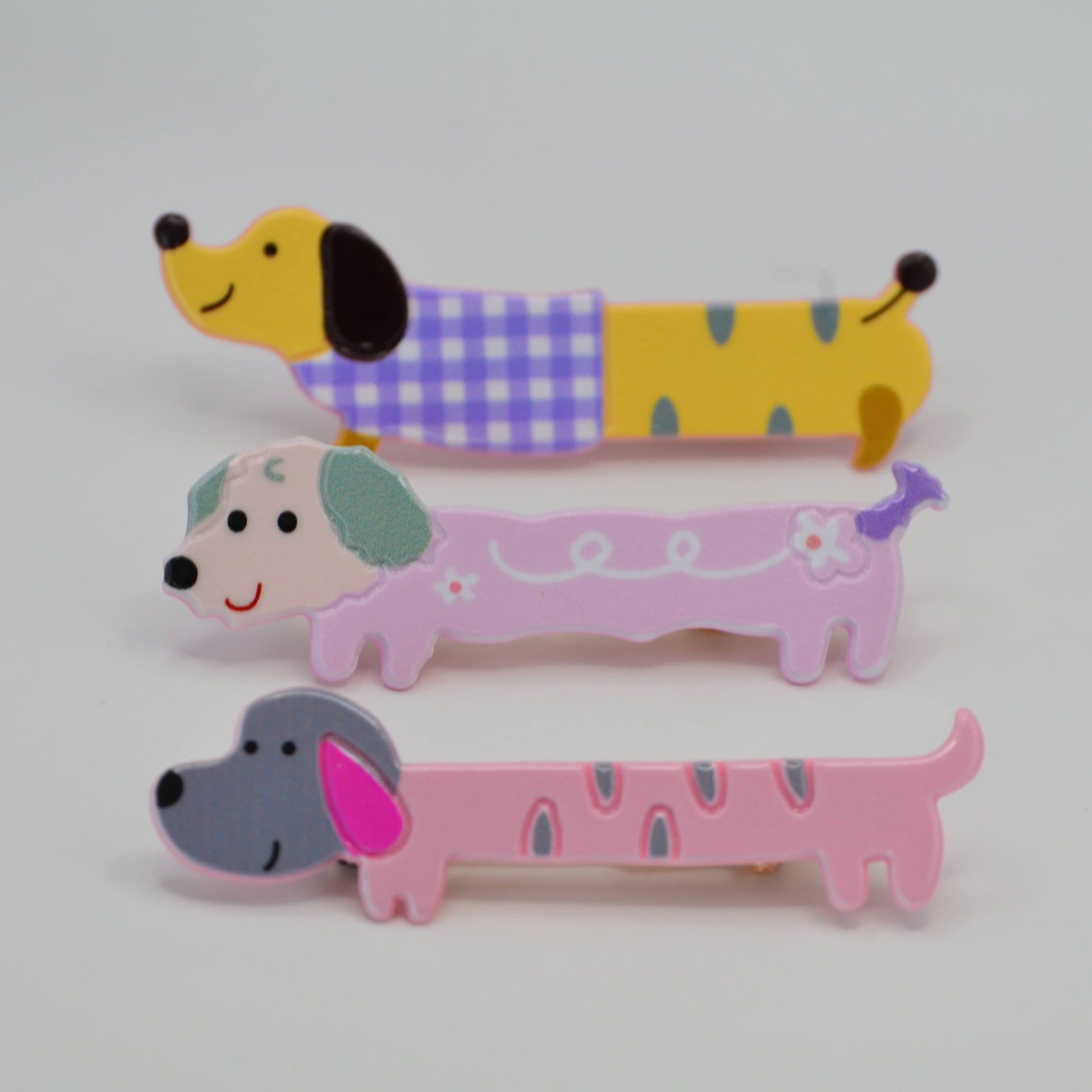 Cute Puppy Dog Hair Clips (Set of 3) – premium kids accessory by Dew & Dove