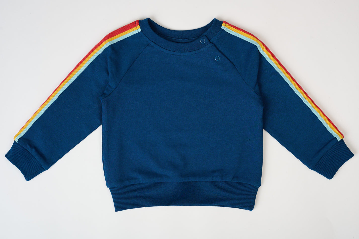 Retro Stripe Sweatshirt - Navy – GOTS organic cotton kids clothing by Dew & Dove