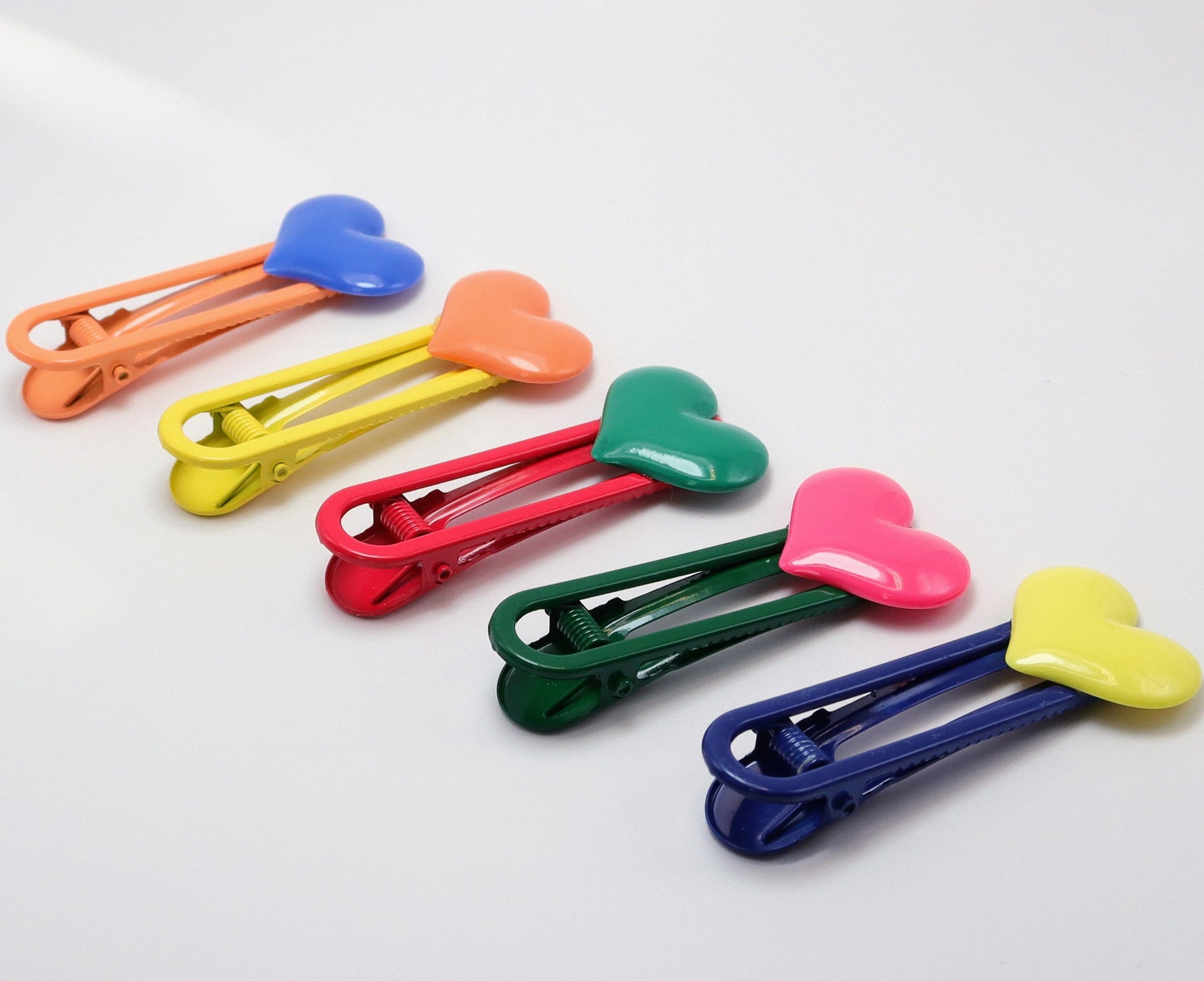 Hair Clips (Set of 5) - Big Hearts – premium kids accessory by Dew & Dove