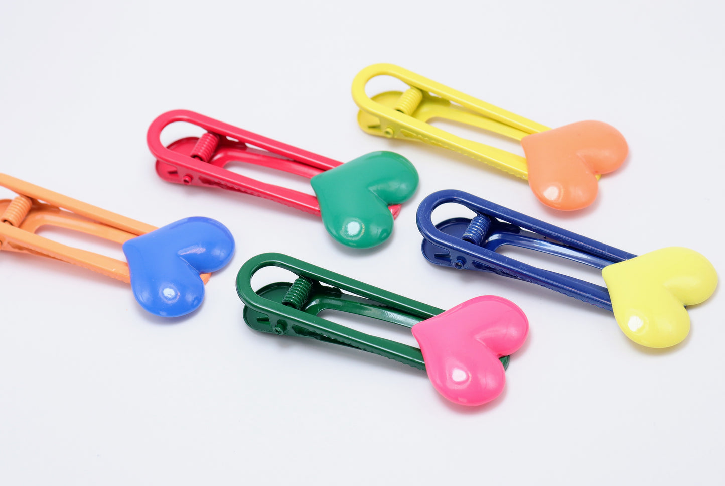 Hair Clips (Set of 5) - Big Hearts – premium kids accessory by Dew & Dove