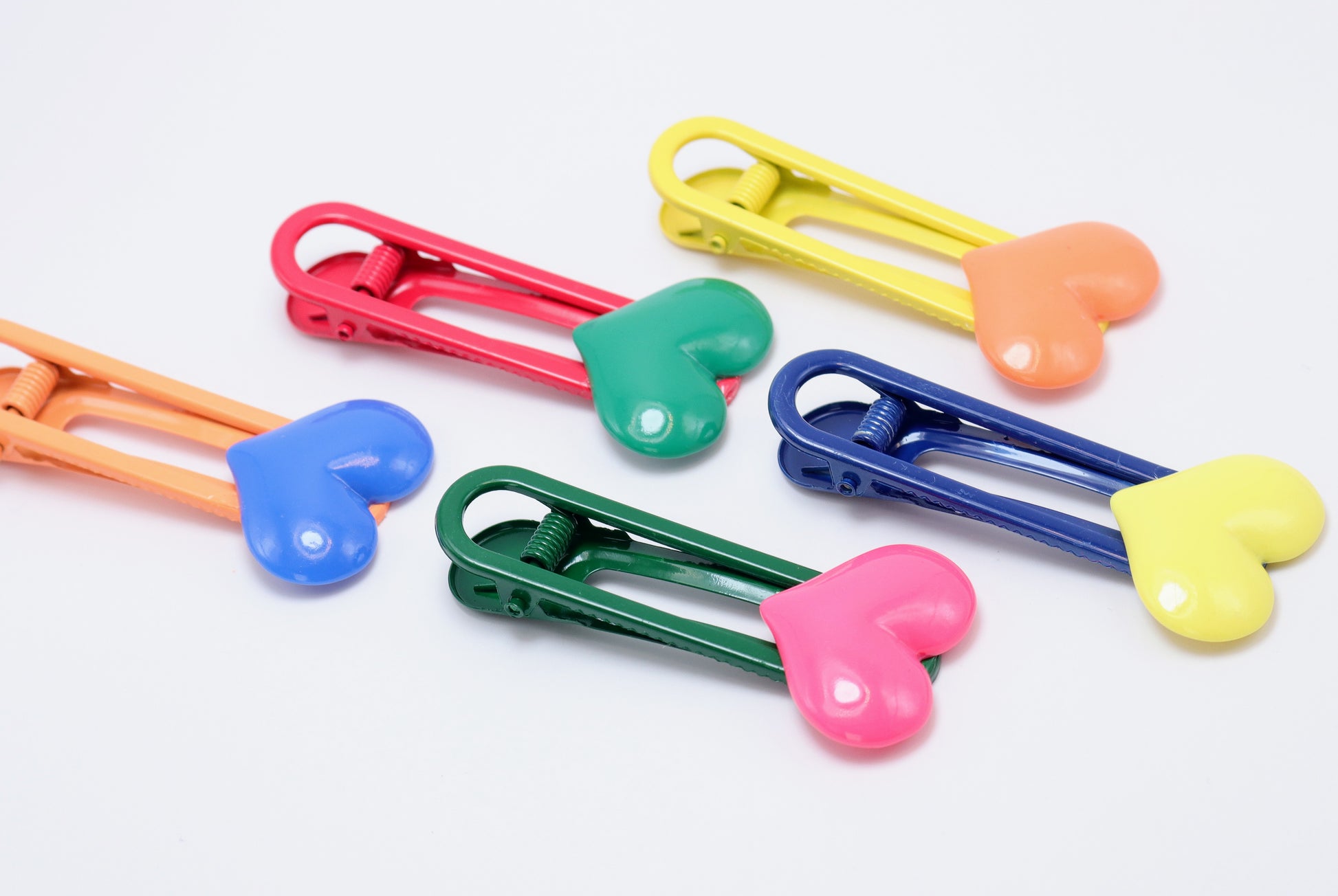 Hair Clips (Set of 5) - Big Hearts – premium kids accessory by Dew & Dove