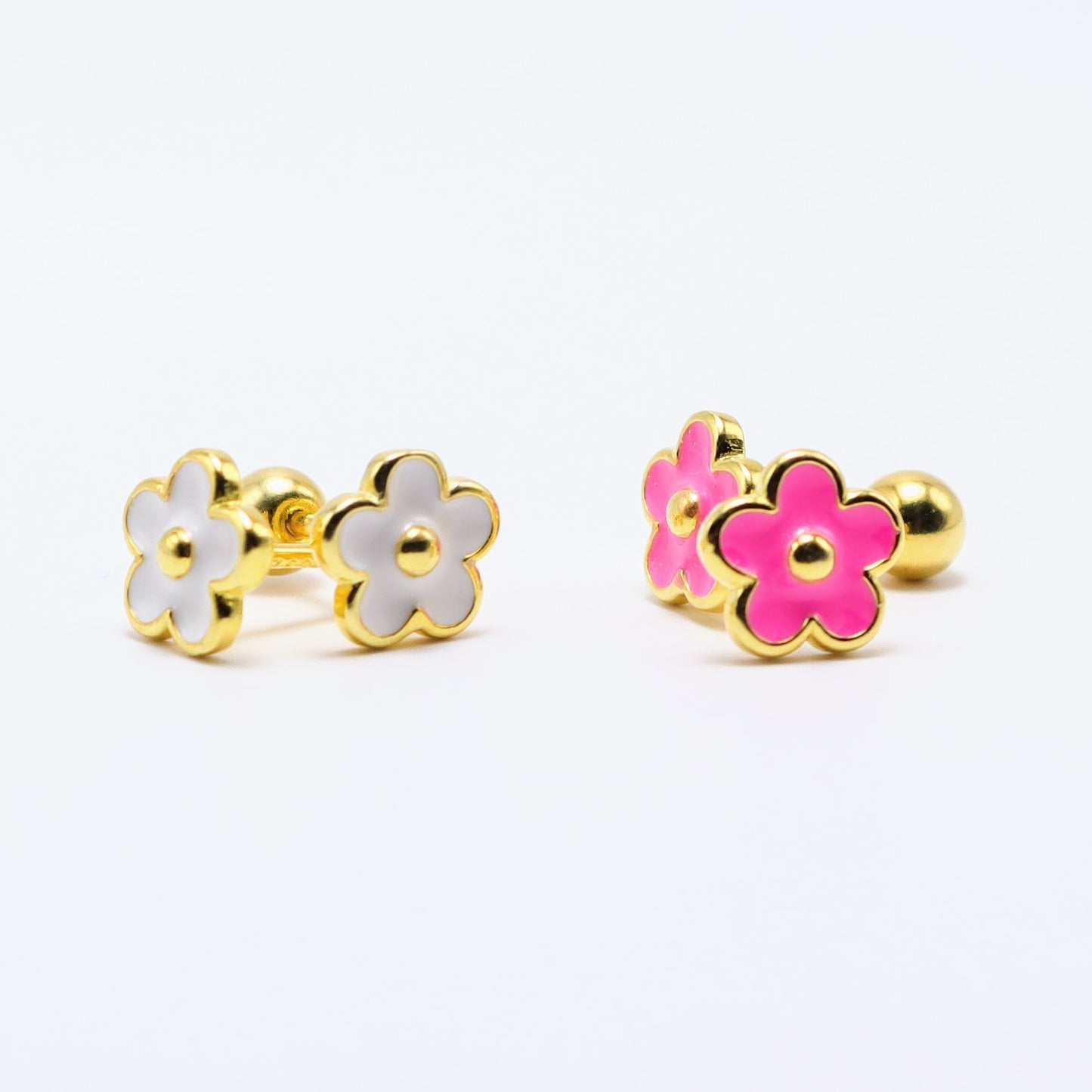 Flower Earrings (14K Gold plated) – premium kids earrings by Dew & Dove