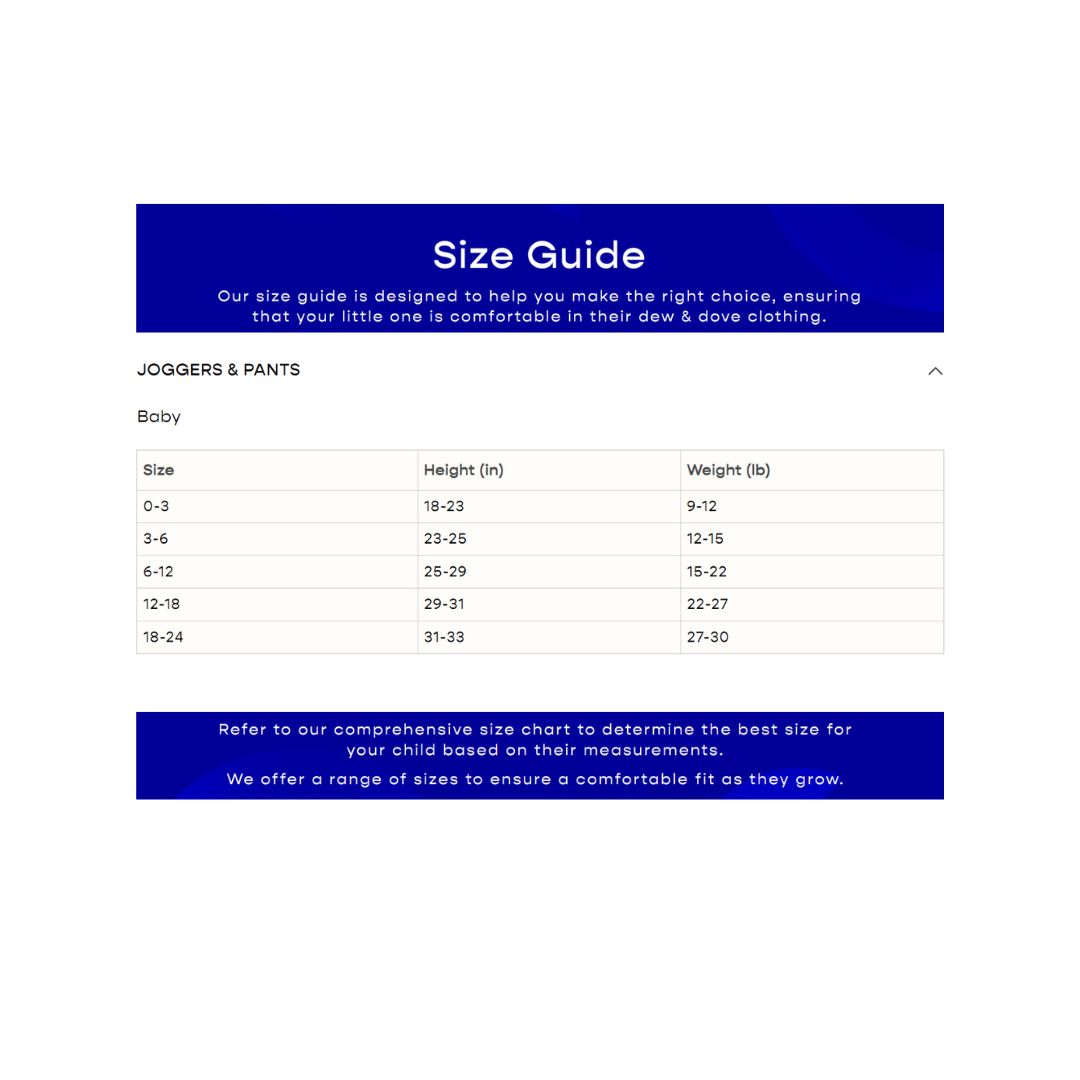 Baby Pants Joggers – GOTS organic cotton kids clothing by Dew & Dove