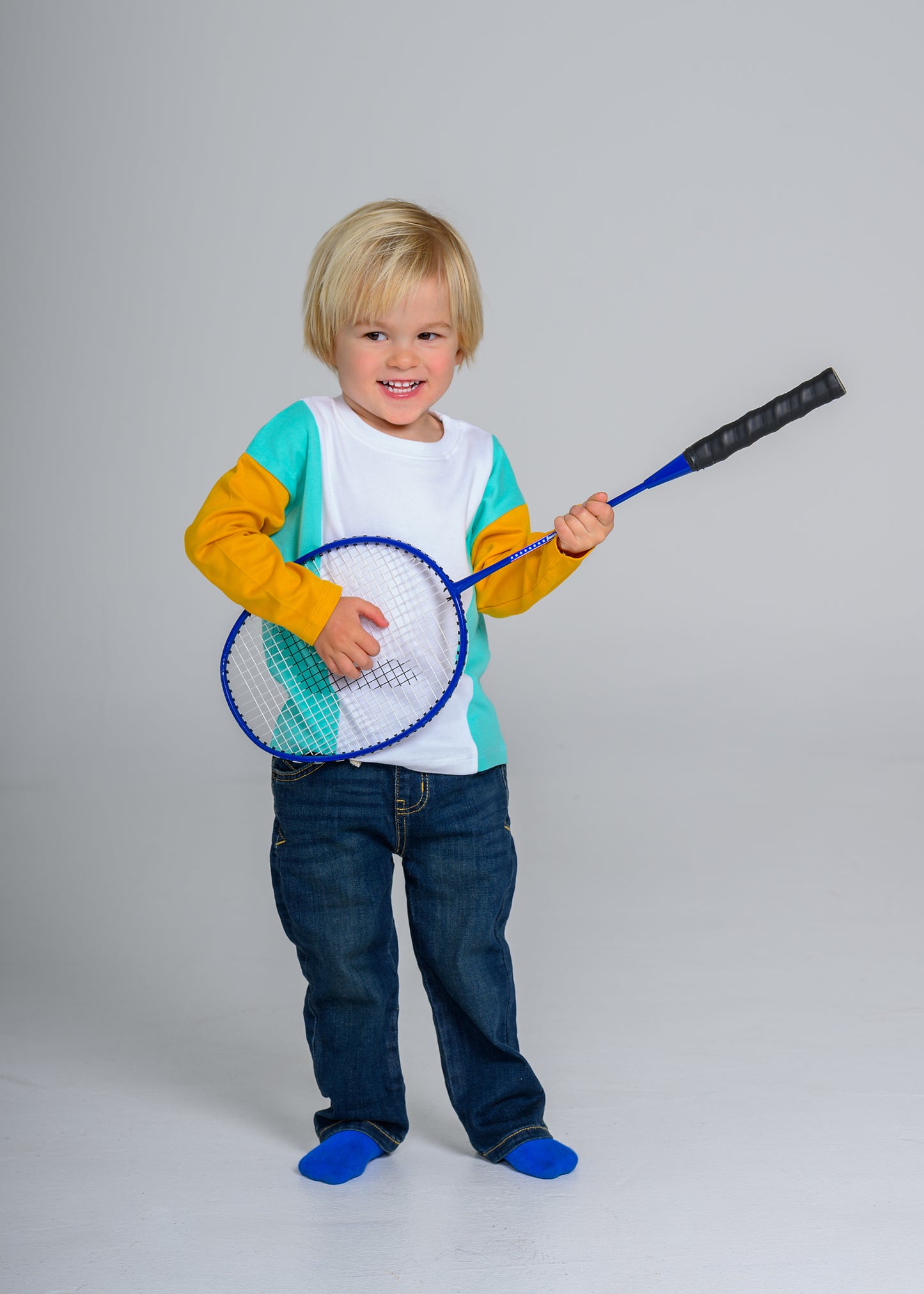 Long Sleeve Sunny Teal T-shirt – GOTS organic cotton kids clothing by Dew & Dove