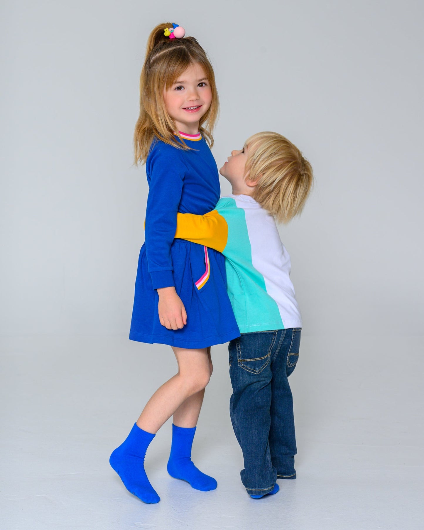 Rainbow Pocket Dress – GOTS organic cotton kids clothing by Dew & Dove
