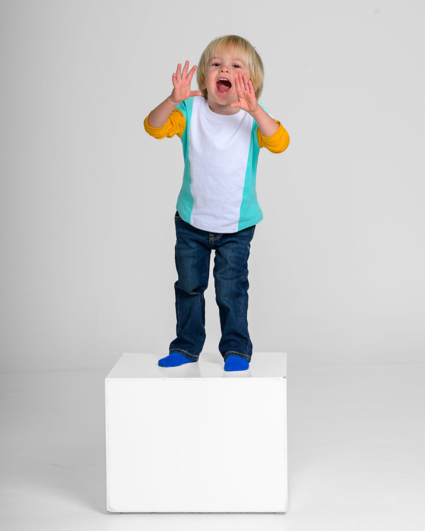 Long Sleeve Sunny Teal T-shirt – GOTS organic cotton kids clothing by Dew & Dove