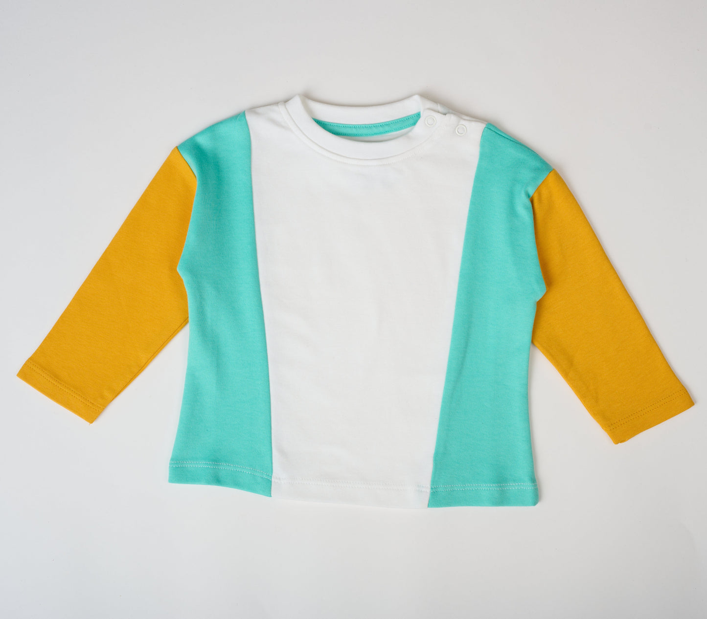 Long Sleeve Sunny Teal T-shirt – GOTS organic cotton kids clothing by Dew & Dove