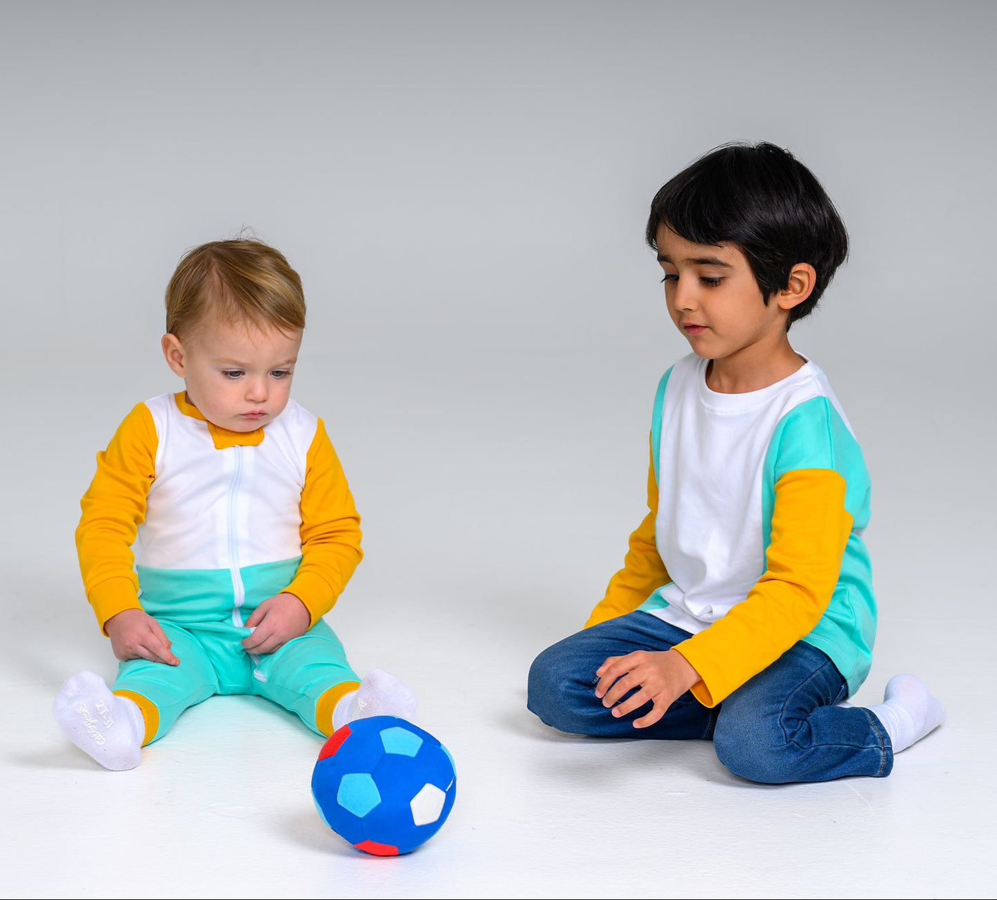 Long Sleeve Sunny Teal T-shirt – GOTS organic cotton kids clothing by Dew & Dove