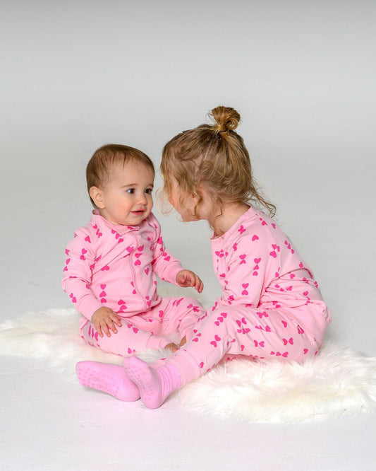 Children in organic cotton outfits by Dew and Dove