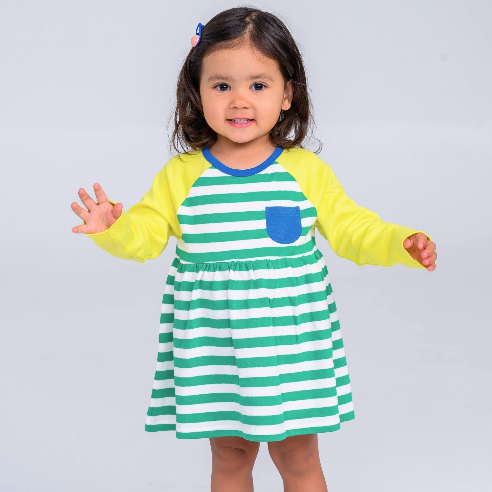 Long Sleeve Bodysuit Dress GOTS Organic Cotton Kidswear | Dew and Dove Long Sleeve Bodysuit Dress GOTS Organic Cotton Kidswear | Dew and Dove