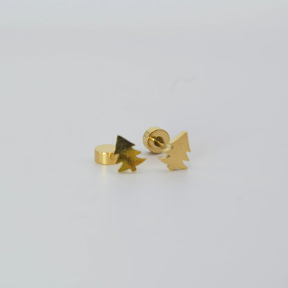 Christmas Gold Earrings (14K Gold Plated)