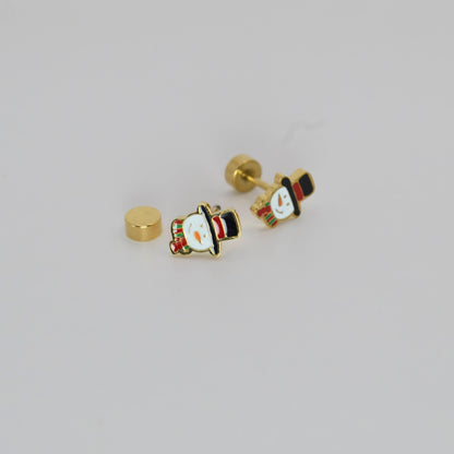 Christmas Gold Earrings (14K Gold Plated)