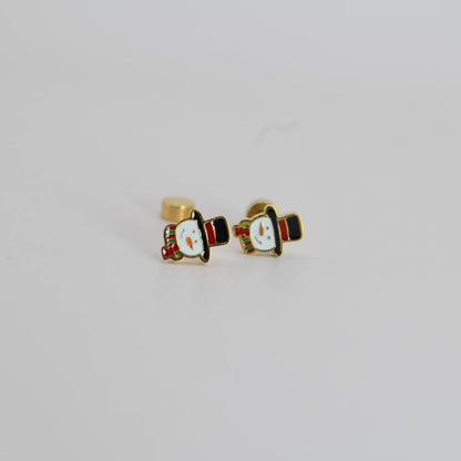 Christmas Gold Earrings (14K Gold Plated)