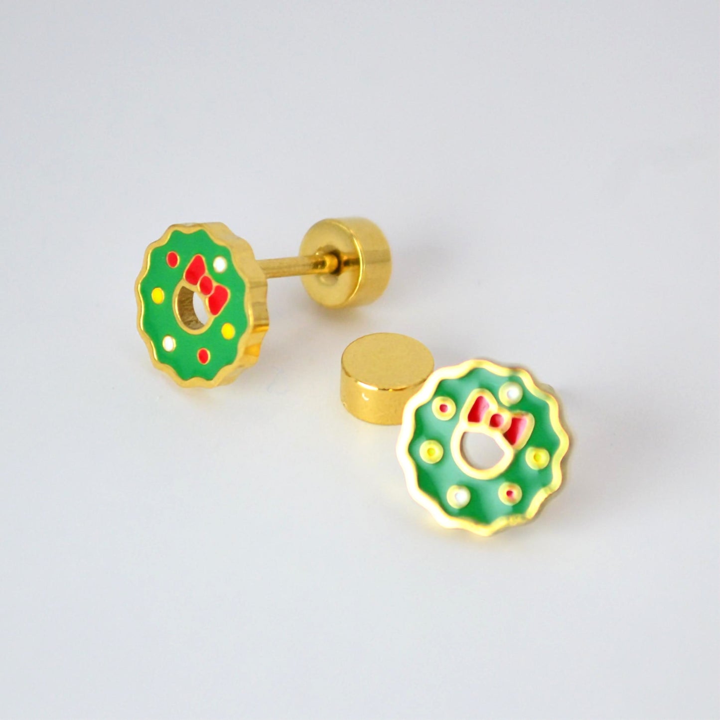 Christmas Gold Earrings (14K Gold Plated)