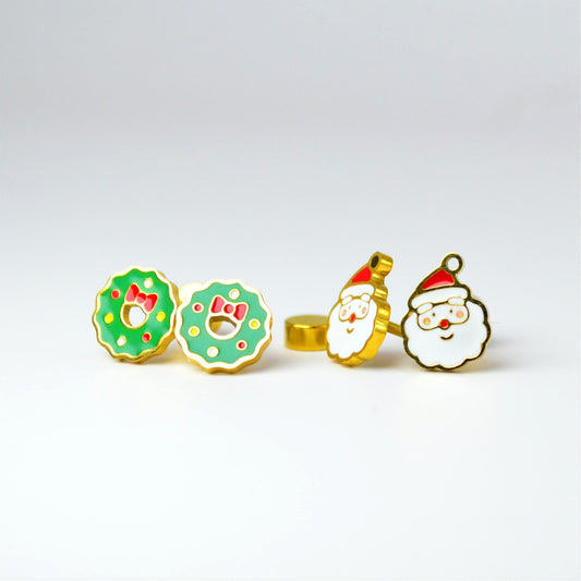 Christmas Gold Earrings (14K Gold Plated)