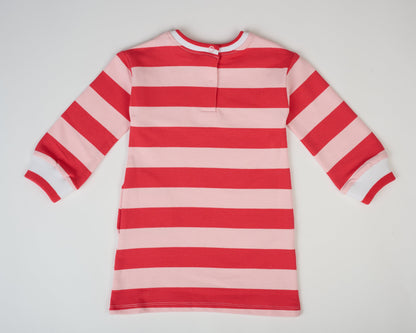 Heartbeat Stripe Sweatshirt Dress – GOTS organic cotton kids clothing by Dew & Dove