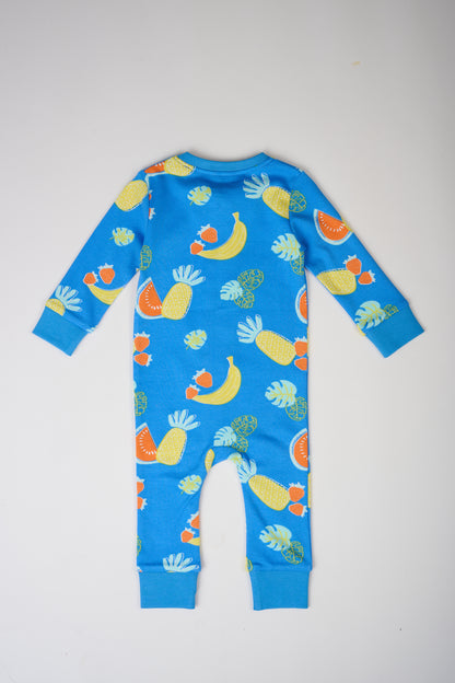 Long Sleeve Fruits Party Romper – GOTS organic cotton kids clothing by Dew & Dove