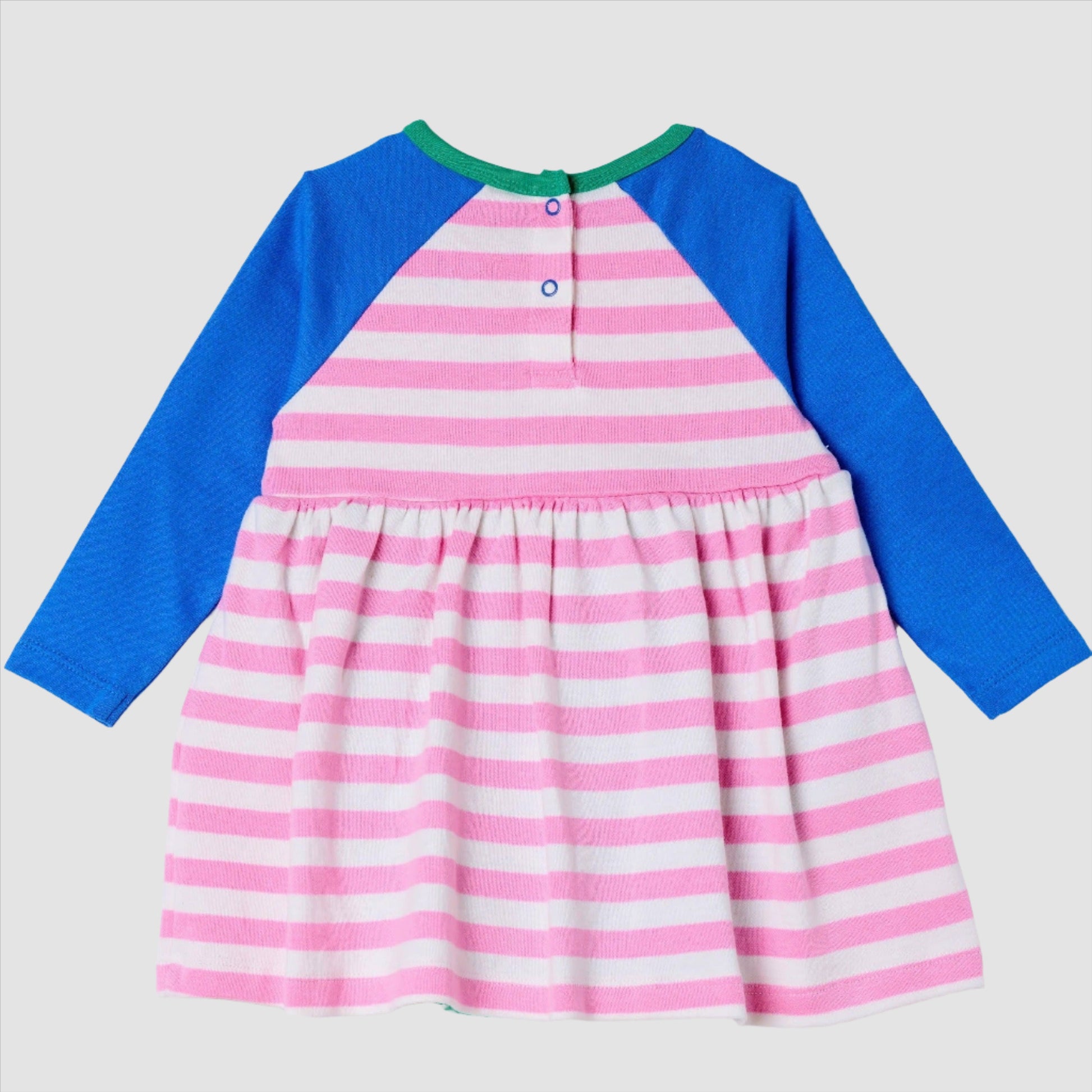 Long Sleeve Bodysuit Dress GOTS Organic Cotton Kidswear | Pink / 12-18m Long Sleeve Bodysuit Dress GOTS Organic Cotton Kidswear | Pink / 12-18m