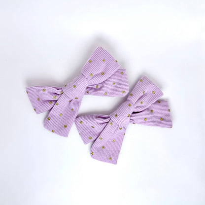 Golden Dot Bow Clips by Dew & Dove