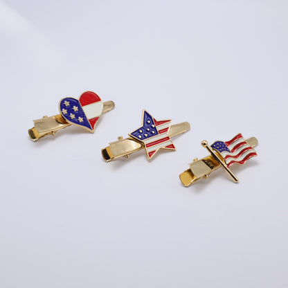 Star Spangled Clips (Set of 3) – premium kids accessory by Dew & Dove