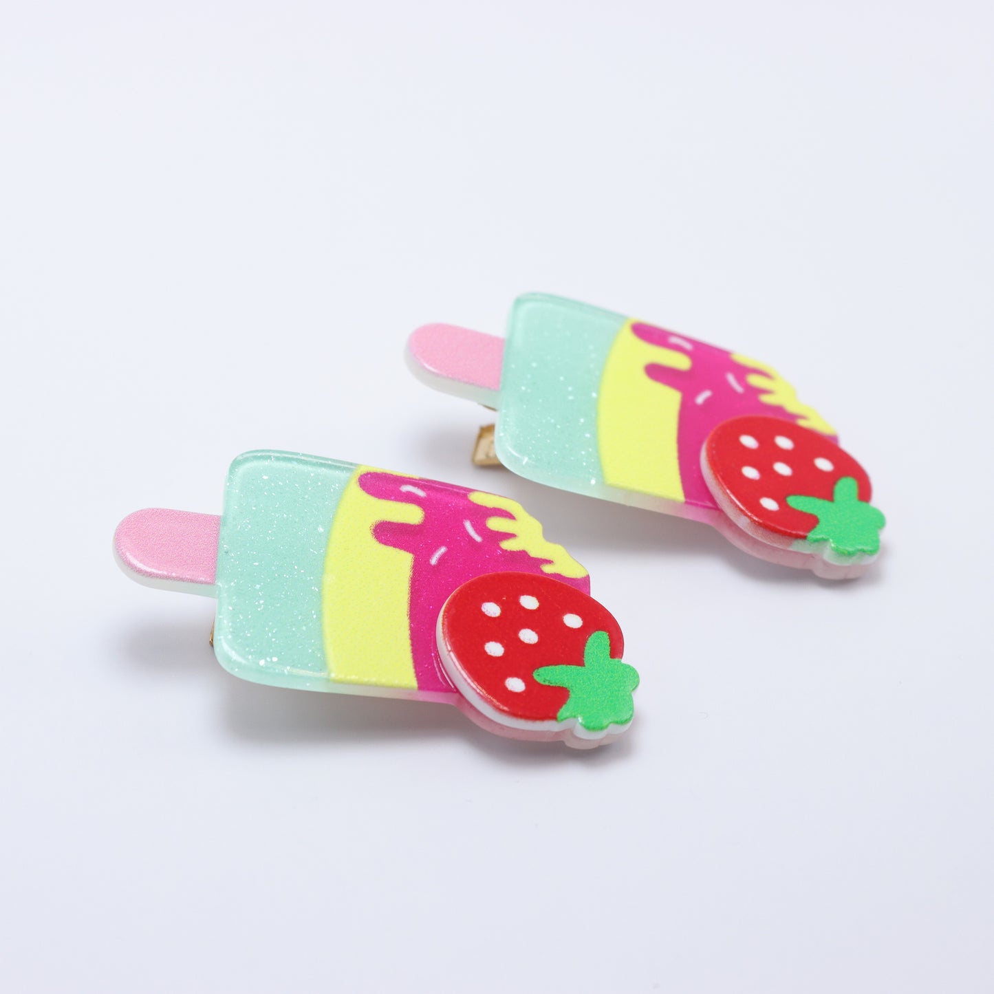 Summer Popsicles Hair Clips (Set of 2) – premium kids accessory by Dew & Dove