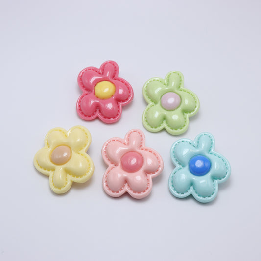 Mini Flower Cookies Hair Clips (Set of 5) – premium kids accessory by Dew & Dove