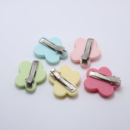 Mini Flower Cookies Hair Clips (Set of 5) – premium kids accessory by Dew & Dove