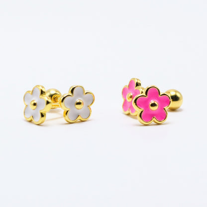 Flower Earrings (14K Gold plated) – premium kids earrings by Dew & Dove
