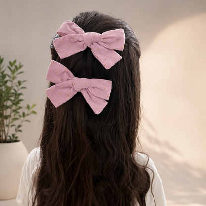 Golden Dot Bows (Set of 2)