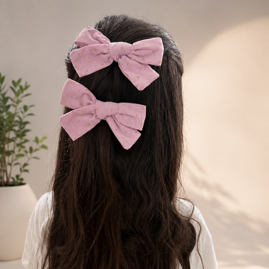 Golden Dot Bows (Set of 2)