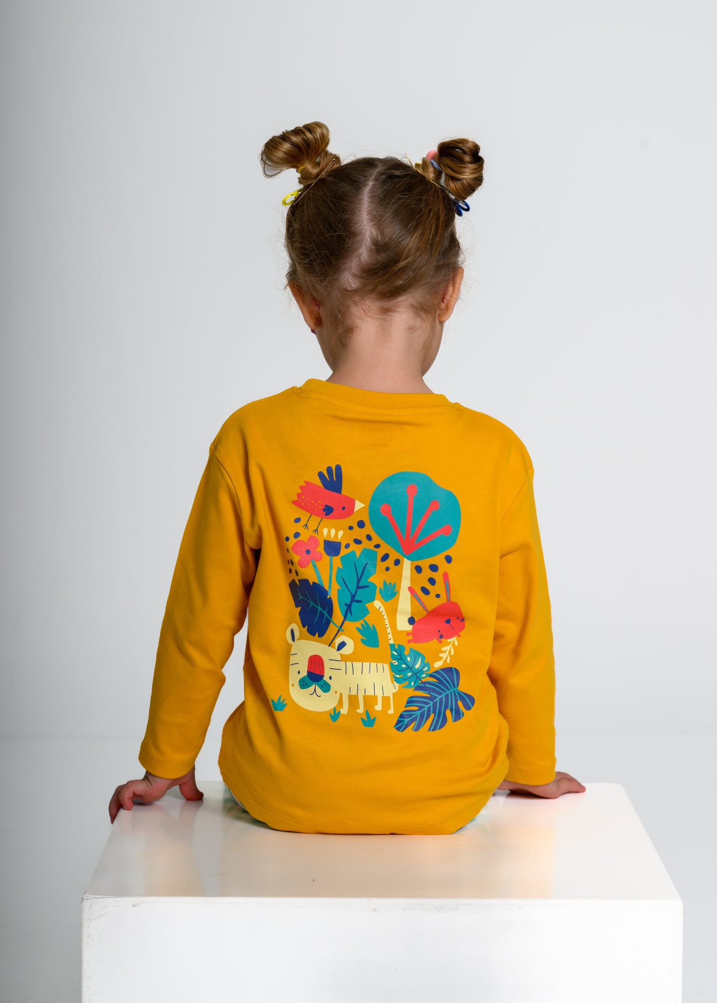 Long Sleeve Jungle Party T-shirt – GOTS organic cotton kids clothing by Dew & Dove