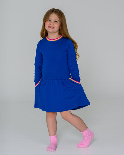Rainbow Pocket Dress – GOTS organic cotton kids clothing by Dew & Dove