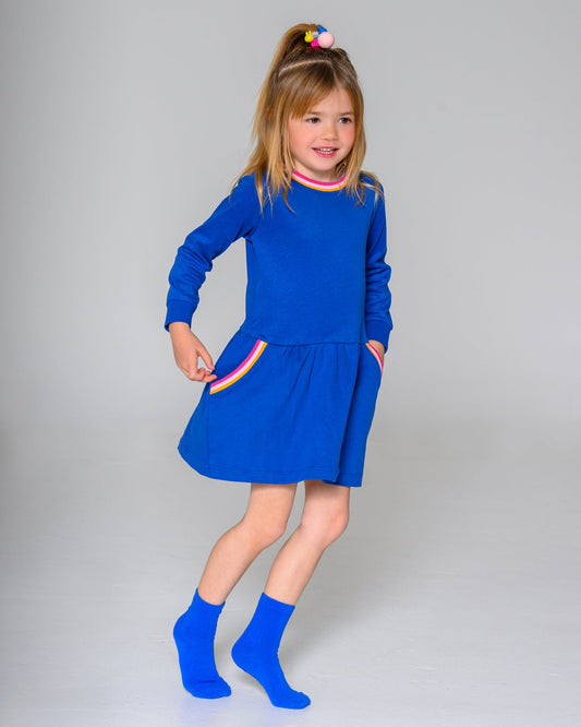 Rainbow Pocket Dress – GOTS organic cotton kids clothing by Dew & Dove
