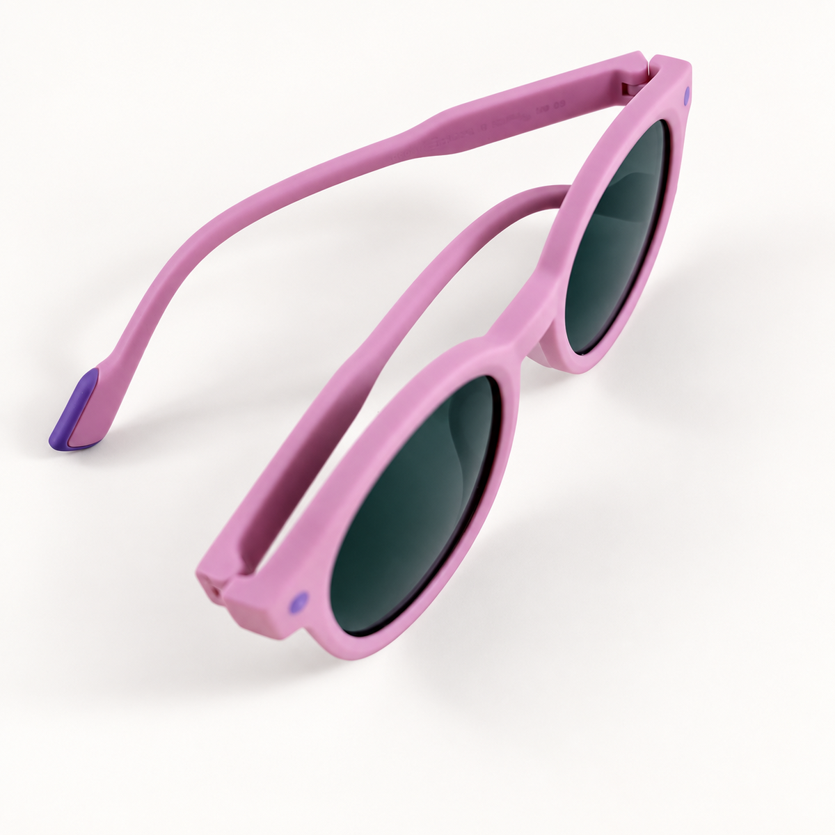 Pink kids round sunglasses with purple accents