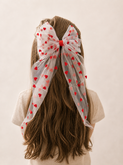 Heart Flutter Bow Clip
