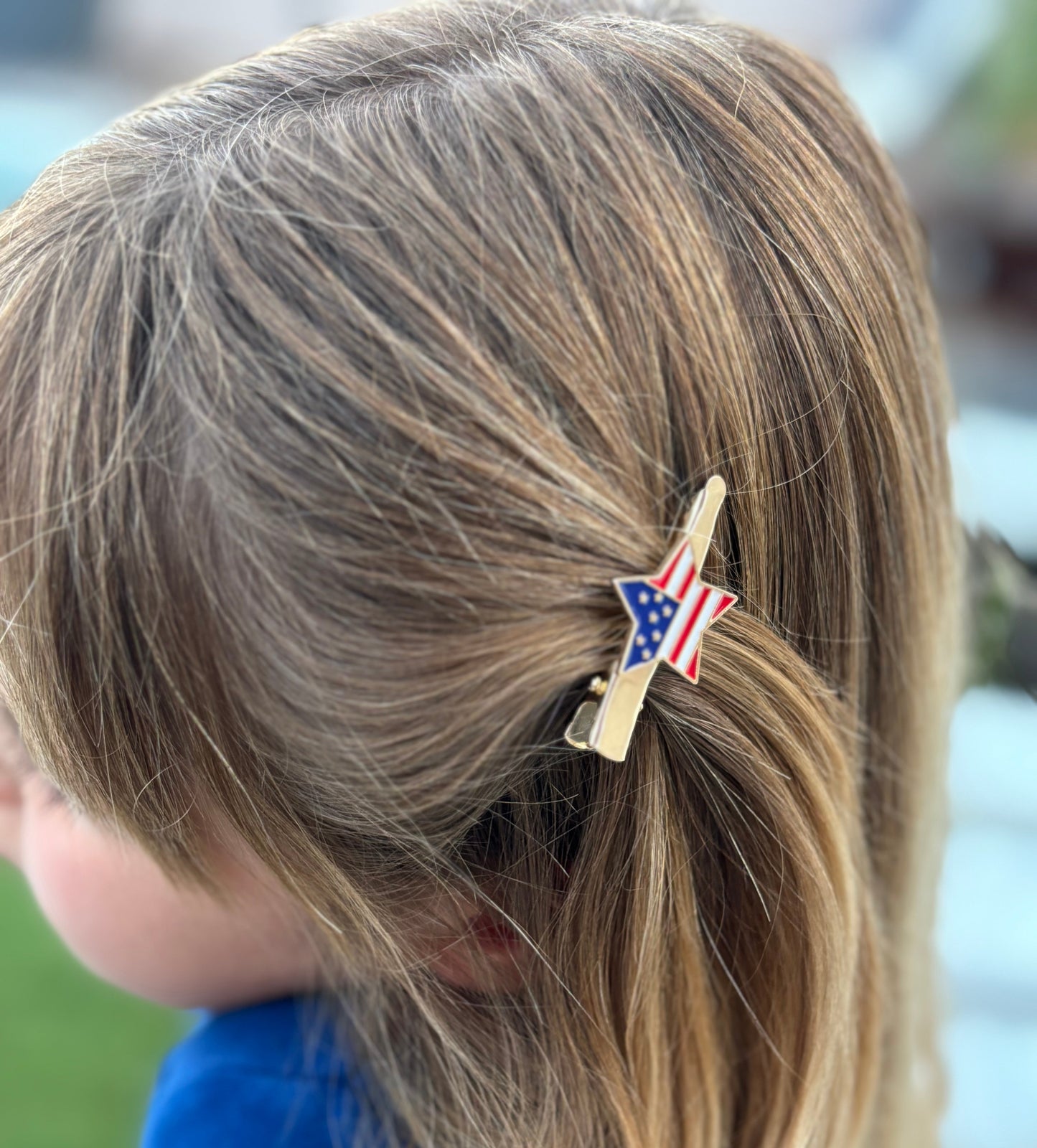 Star Spangled Clips (Set of 3) – premium kids accessory by Dew & Dove