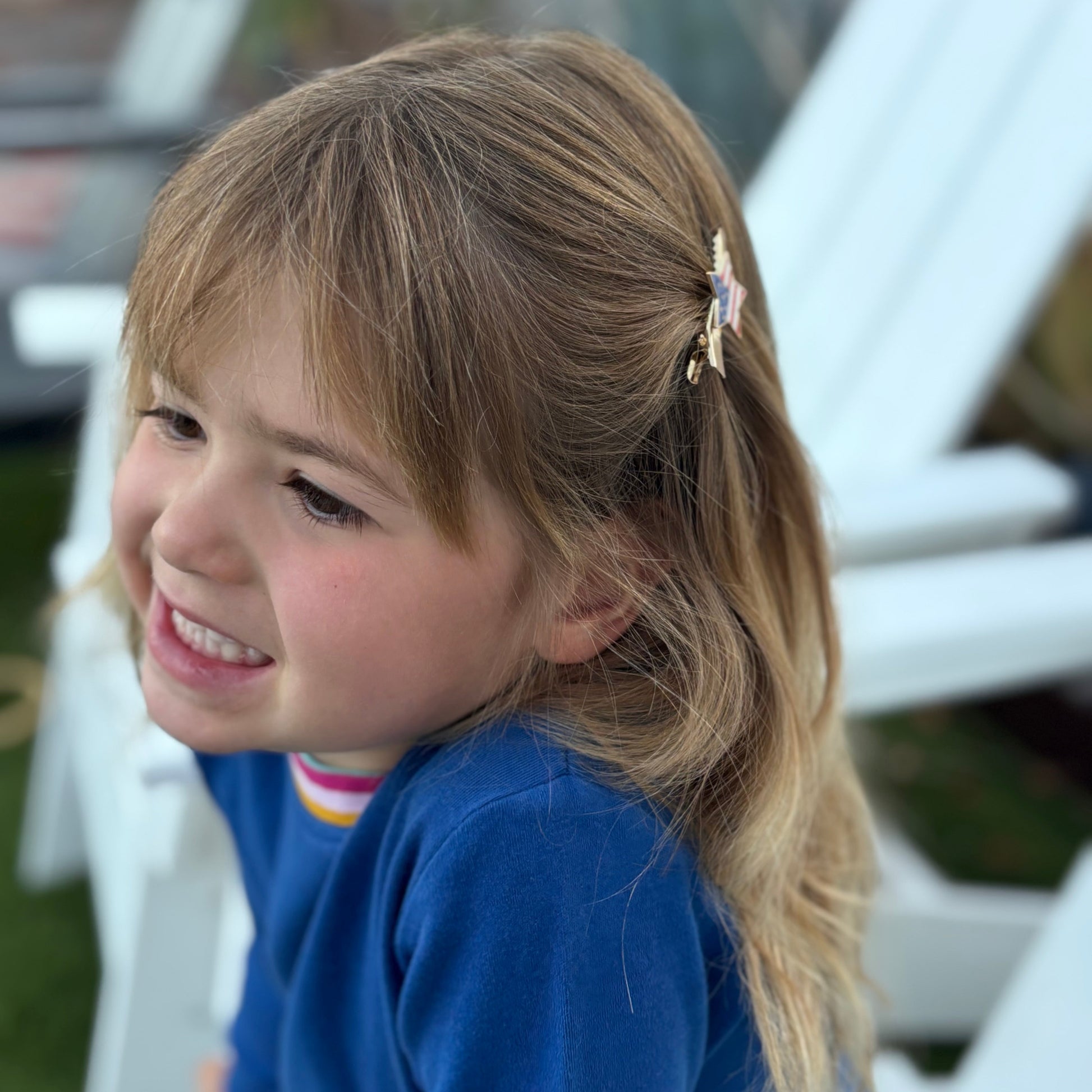 Star Spangled Clips (Set of 3) – premium kids accessory by Dew & Dove