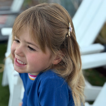 Star Spangled Clips (Set of 3) – premium kids accessory by Dew & Dove